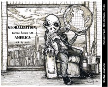 2010 World Economy Skull bw  poster 13 x 19